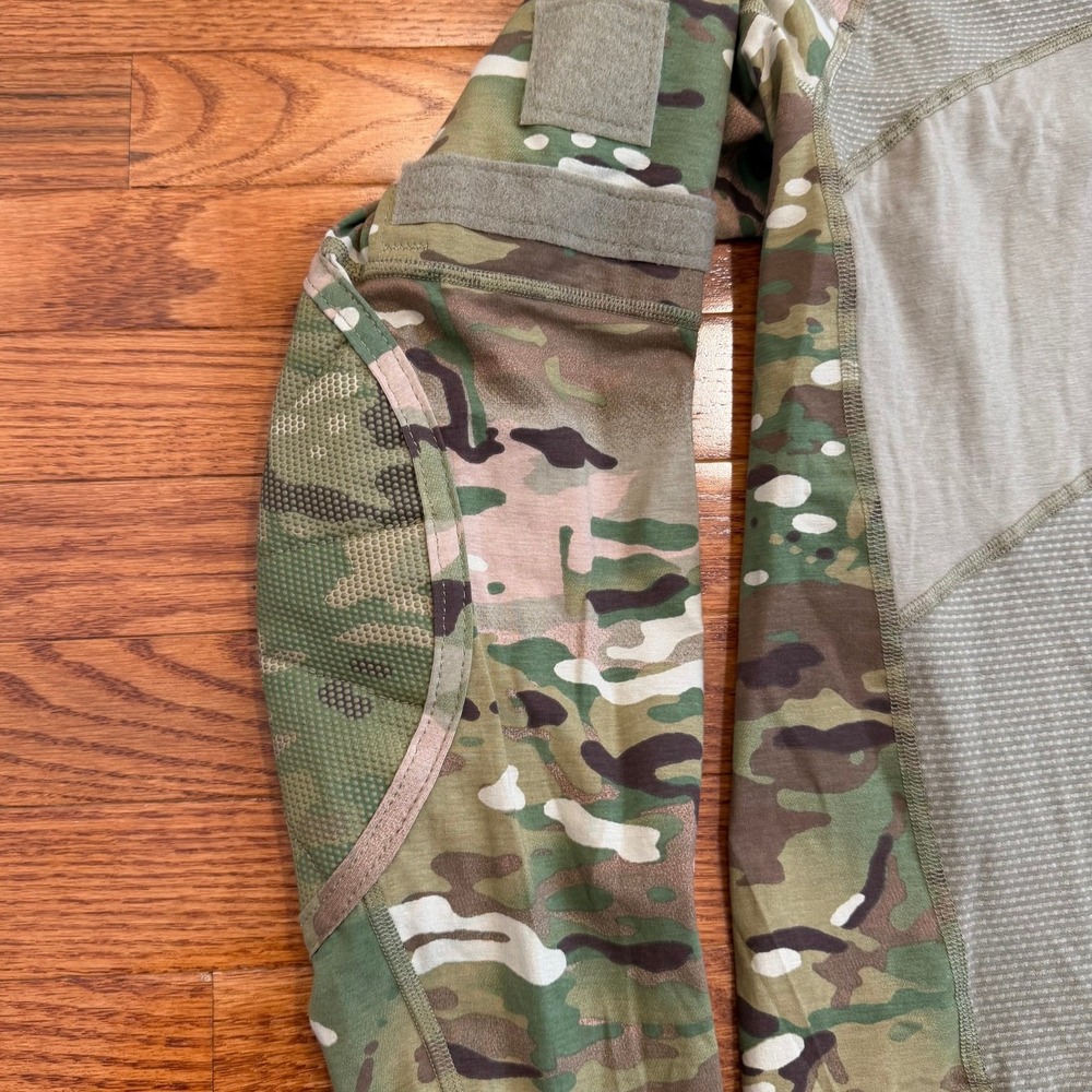Massif Army Combat Shirt Large Flame Resistant Multicam Full Throttle NYC Logo - Picture 3 of 14